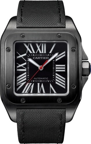 cartier santos 100 xl rubber strap